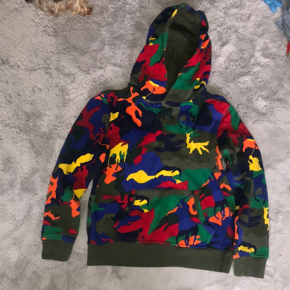 Boys Camo Polo Hoodie